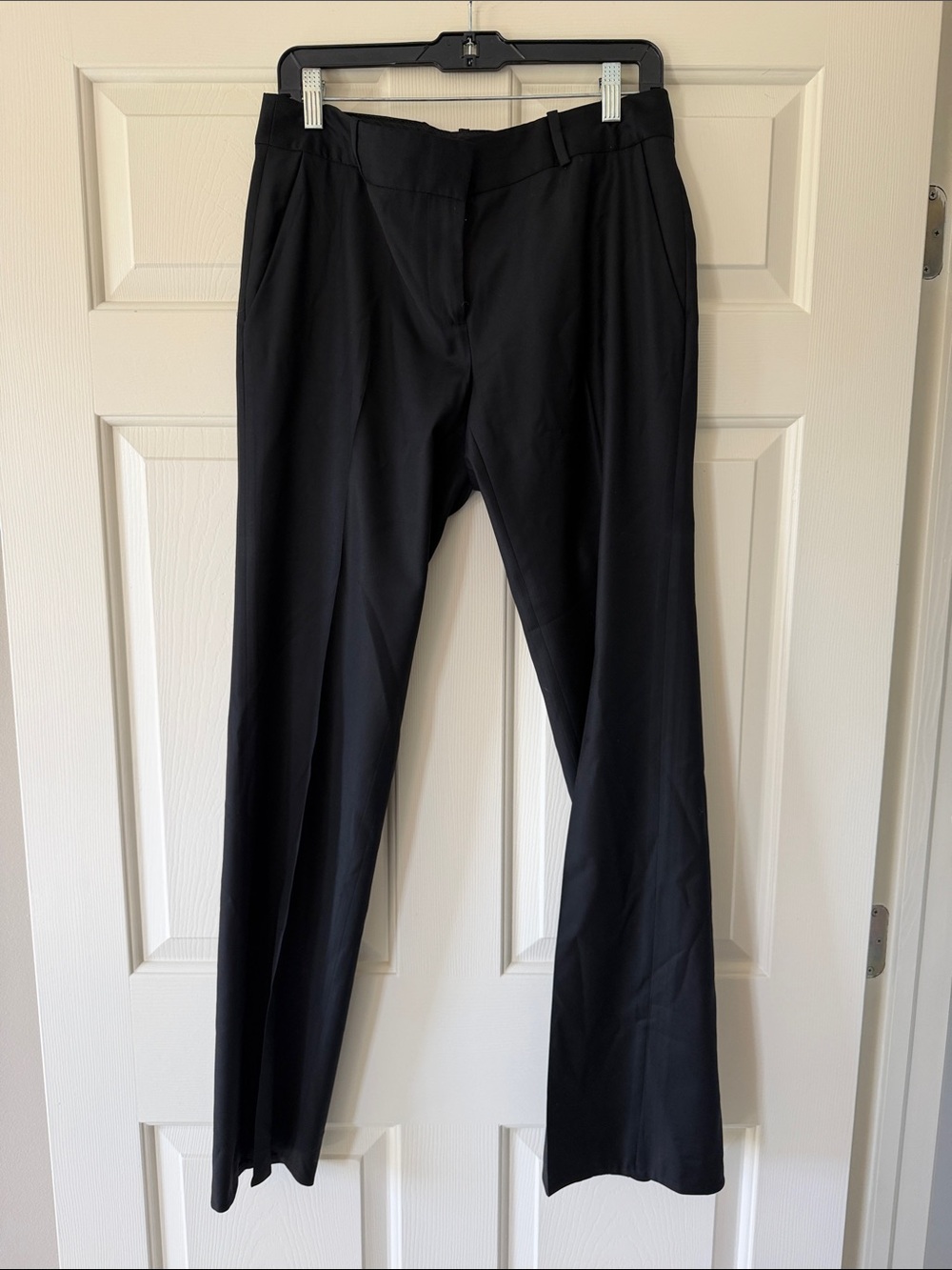 J. Crew Black Tailored Straight-Leg Dress Trousers